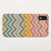 WITTE PINK GEEL GRIJS BLAUWE MOSAISCHE CHEVRONEN Case-Mate iPhone CASE (Achterkant (horizontaal))