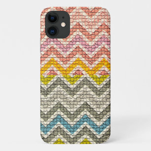 WITTE PINK GEEL GRIJS BLAUWE MOSAISCHE CHEVRONEN Case-Mate iPhone CASE
