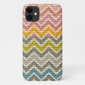 WITTE PINK GEEL GRIJS BLAUWE MOSAISCHE CHEVRONEN Case-Mate iPhone CASE (Achterkant)