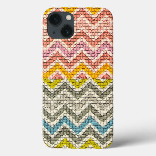 WITTE PINK GEEL GRIJS BLAUWE MOSAISCHE CHEVRONEN Case-Mate iPhone CASE