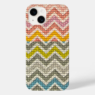 WITTE PINK GEEL GRIJS BLAUWE MOSAISCHE CHEVRONEN Case-Mate iPhone 14 HOESJE