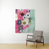 WITTE PINKROSSEN, ANEMONSENSTROMEN, BLAUWGROEN AQU WANDKLEED (In situ)