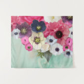 WITTE PINKROSSEN, ANEMONSENSTROMEN, BLAUWGROEN AQU WANDKLEED (Voorkant (horizontaal))