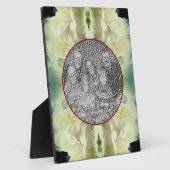 Witte Pioen Bloemblaadjes Creëer Uw Eigen Foto Fotoplaat (Zijkant)