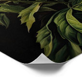 Witte Pioen Bloemen Art Print Poster (Hoek)