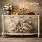 Witte Pioen Bloesem Decoupage Tissuepapier