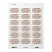 Witte Pioen & Blush Roze Bloemen Bruiloft  Etiket (Full Sheet)