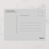 Witte pioen en Waterverf groen opslaan de datum Briefkaart (Achterkant)