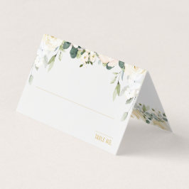 Witte Pioen Epiphany Bruiloft Zittafel Plaats Kaart