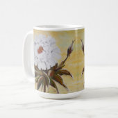 Witte Pioen Koffiemok (Voorkant links)