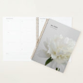 Witte Pioen Minimalistische Planner (Display)