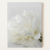 Witte Pioen Minimalistische Planner (Achterkant)