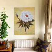 Witte Pioen Poster