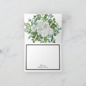 Witte Pioen & Roos Bloemen Bruiloft Dank u Kaarten (Binnen)