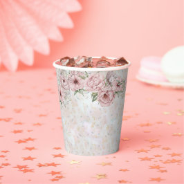 Witte Pioen Vrijgezellenfeest Tea Party Papieren Bekers