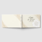 Witte pioenen bloesems bruiloft gastenboek (Volledig)