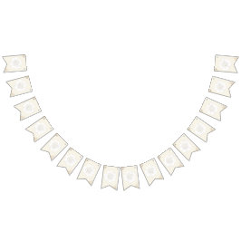 Witte pioenen bloesems bruiloft vlaggetjes