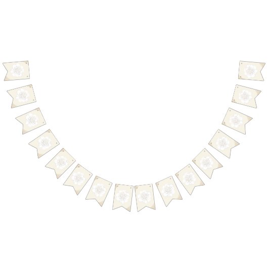 Witte pioenen bloesems bruiloft vlaggetjes (Alle)