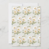 Witte pioenen | Elegant bloemig Vrijgezellenfeest Kaart (Achterkant)