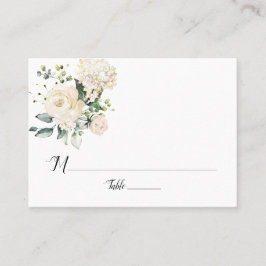 Witte Pioenen en Rozen Platte Plaats Kaarten Plaatskaartje