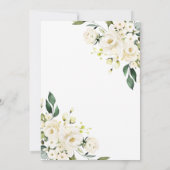 Witte pioenen gebladerte paren douche kaart (Achterkant)