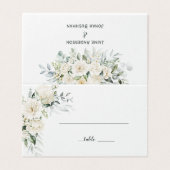 Witte pioenen, Rozen en eucalyptus bloemenplaats Kaart (Buitenkant ongevouwen)