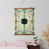 Witte pioenroos bloemblaadjes sluiten Abstract Hangend Wandkleed (Slaapkamer)