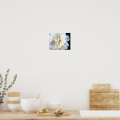 Witte Pioenroos getint met Roze Poster (Keuken)