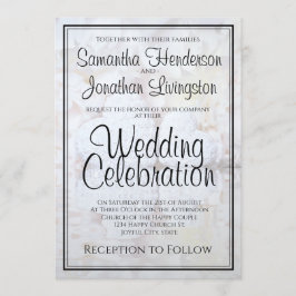 Witte Pioenroosbloemen & Harten Reflecties Bruilof Kaart