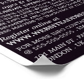 Witte pion, schaakclub Adverteren Poster (Hoek)