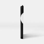 Witte Pirate Skull op zwarte achtergrond iPhone Hoesje (Rechterkant)