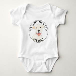 Witte Pitbull Hond Romper