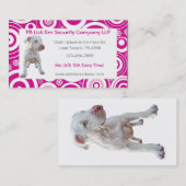 Witte Pitbull Puppy Visitekaartjes (Voorkant / Achterkant)