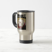 Witte Pitbull reismodebok Reisbeker (Voorkant links)