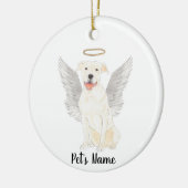 Witte Pitbull Staffy Sympathie Herdenking Keramisch Ornament (Links)