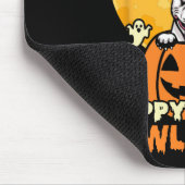Witte Pitbull Witch Hondenliefhebber Happy Hallowe Muismat (Hoek)
