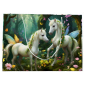 Witte Pixie Fantasy Paarden in Magische Tuin, Groot Cadeauzakje (Achterkant)