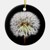 Witte Plant van de Dandelion Keramisch Ornament (Voorkant)