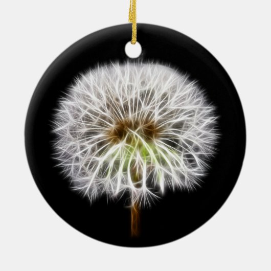 Witte Plant van de Dandelion Keramisch Ornament (Achterkant)