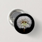 Witte Plant van de Dandelion Ronde Button 3,2 Cm (Voorkant /achterkant)