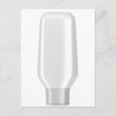 Witte plastic fles voor shampoo briefkaart (Voorkant)