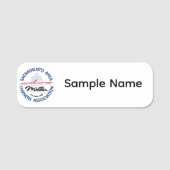Witte Plastic SAMOA Naamlabel Naamplaatje (Voorkant)