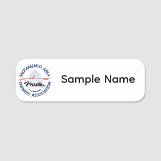 Witte Plastic SAMOA Naamlabel Naamplaatje