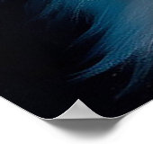 Witte pluizige kat met blauwe ogen poster (Hoek)