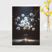 Witte pluizige paardenbloemen kaart (Gele Bloem)