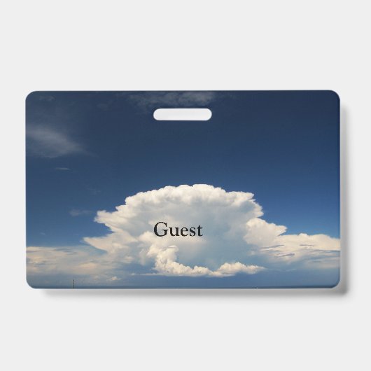 Witte Pluizige Wolk Badge (Voorzijde)