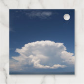 Witte Pluizige Wolk Bedankjes Labels (Achterkant)