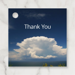 Witte Pluizige Wolk Bedankjes Labels