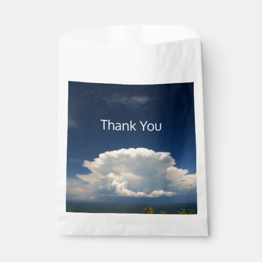 Witte Pluizige Wolk         Bedankzakje (Voorkant)