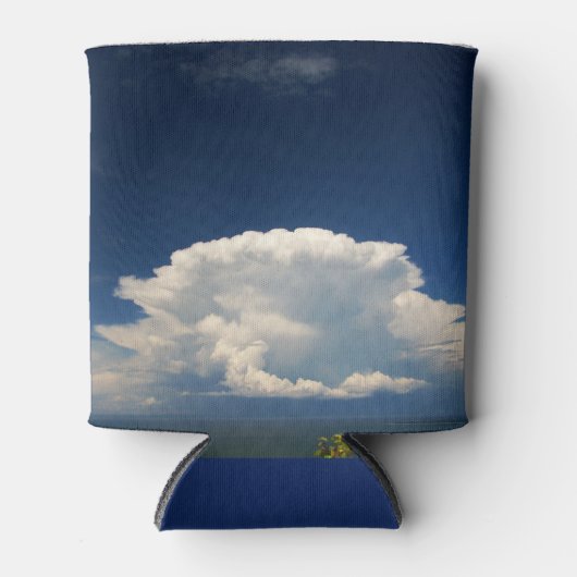 Witte Pluizige Wolk Blikjeskoeler (Voorkant)